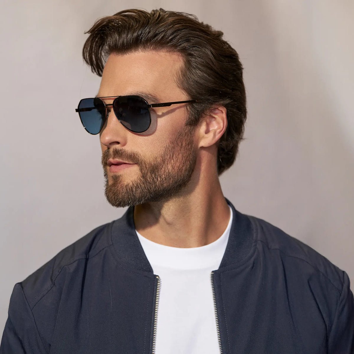 Gunmetal / Deep Blue Gradient Lens
