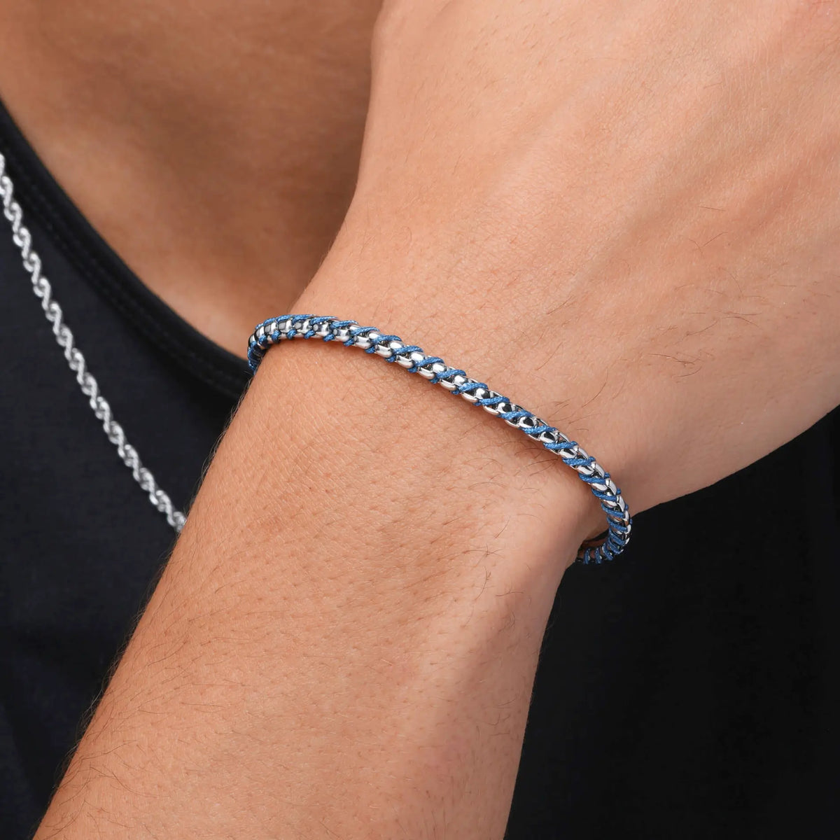 Silver / Blue