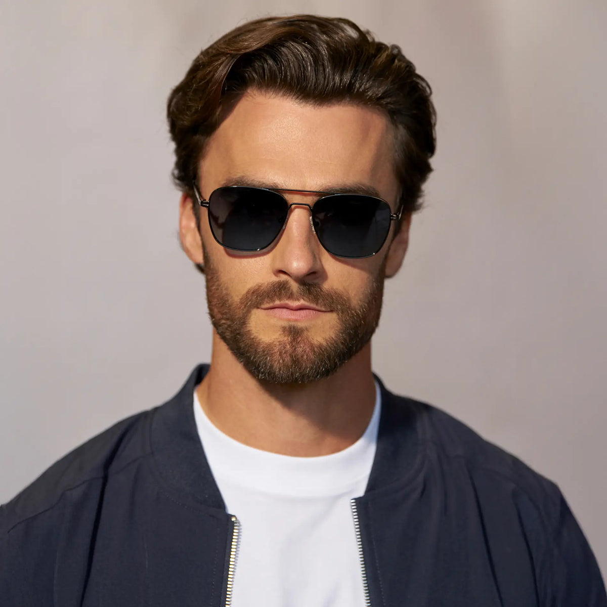 Gunmetal / Deep Blue Gradient Lens