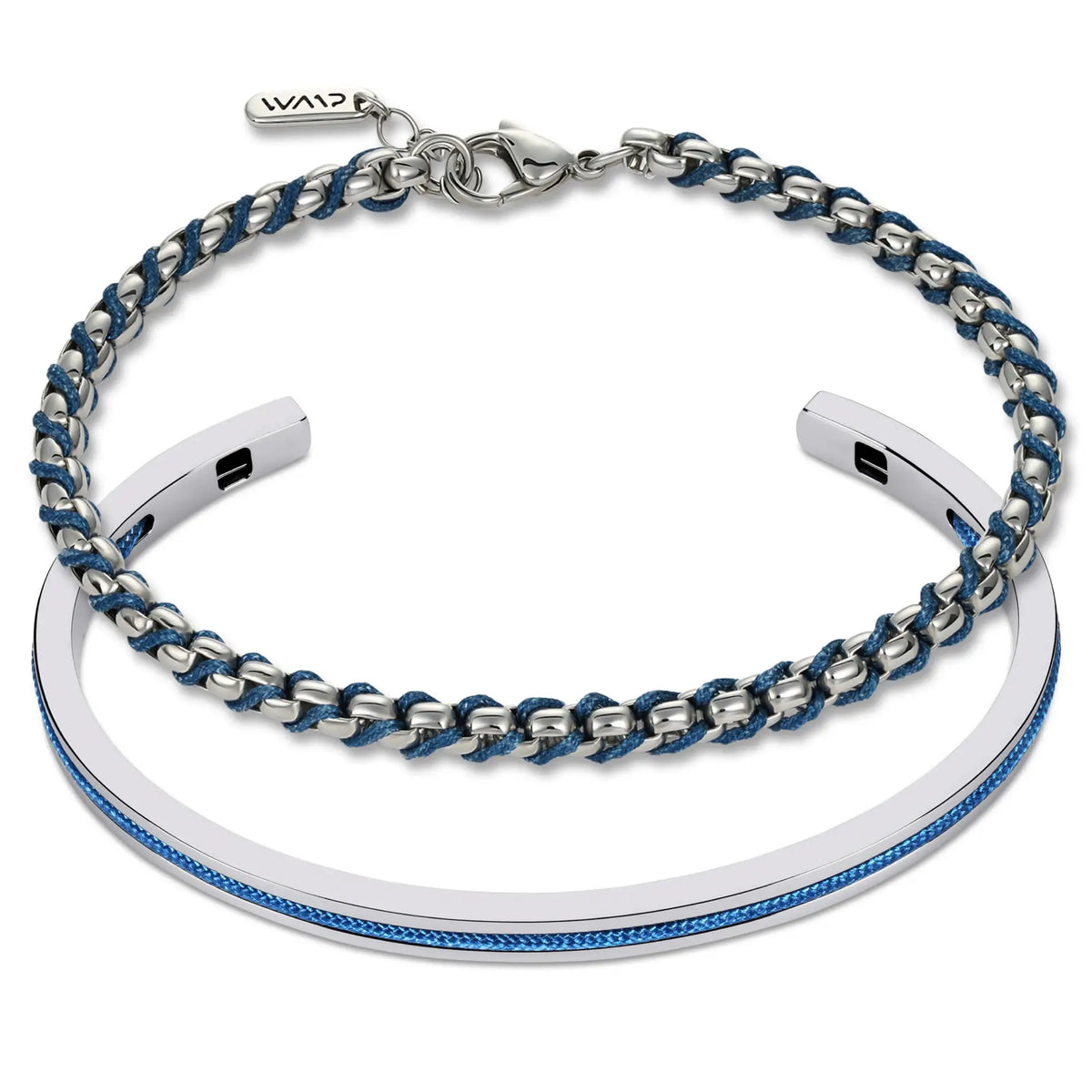 Silver / Blue