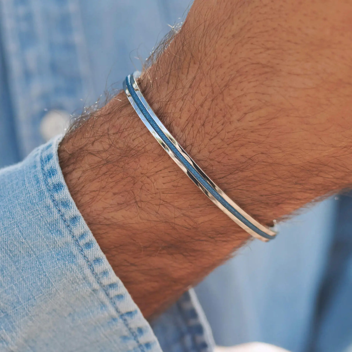 Silver / Blue