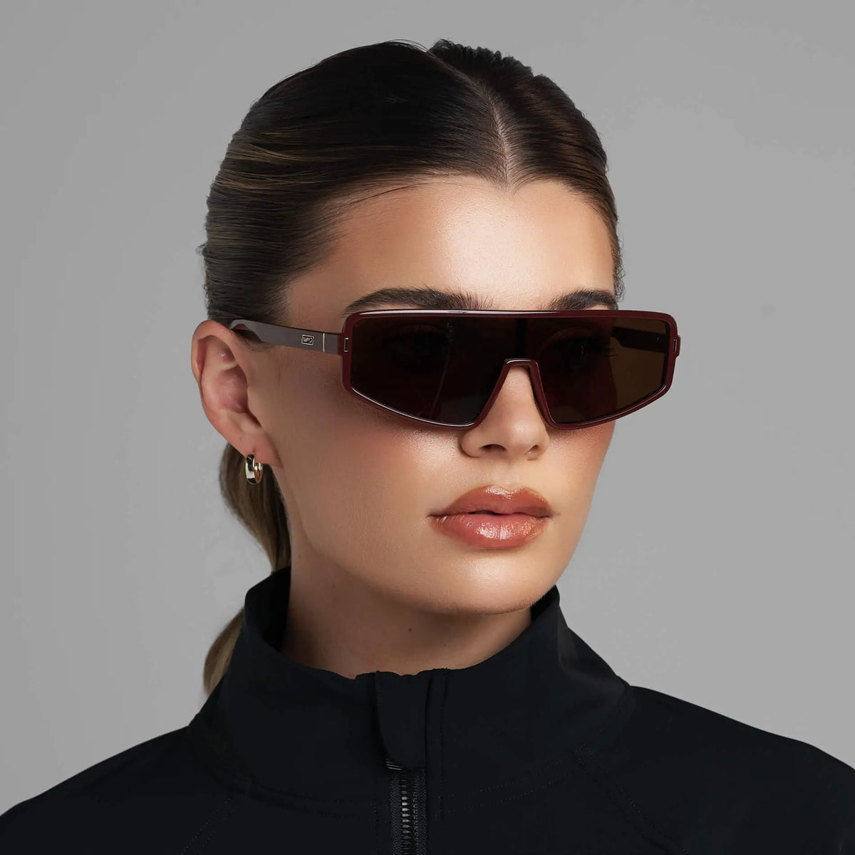 Black Cherry Red / Dark Brown Lens