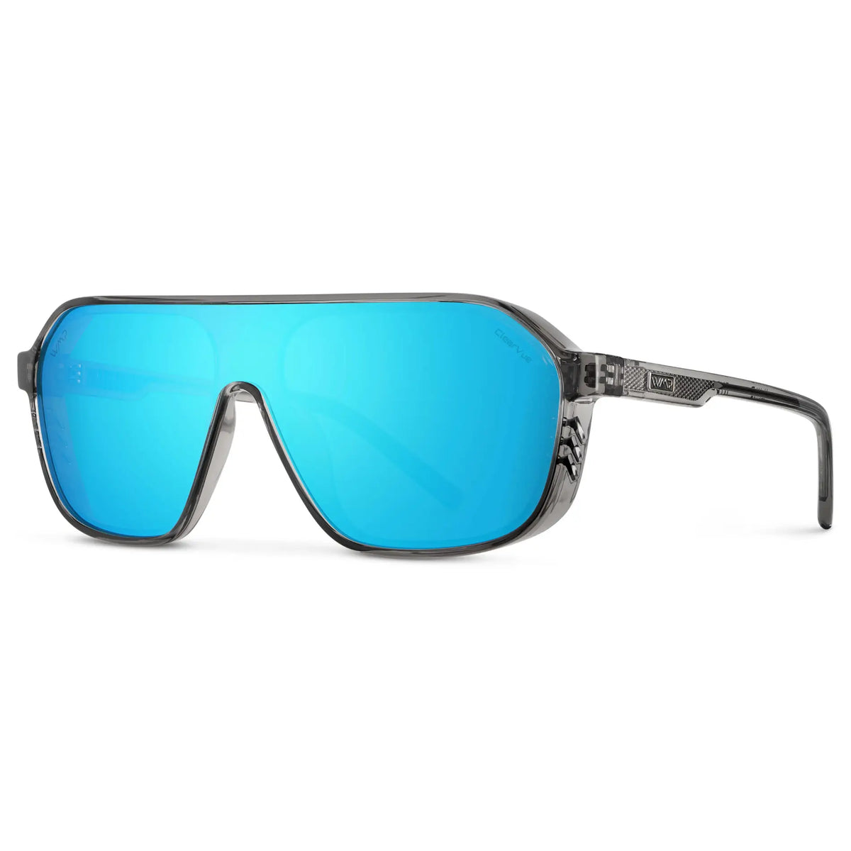 Ash Grey / Mirror Blue Lens