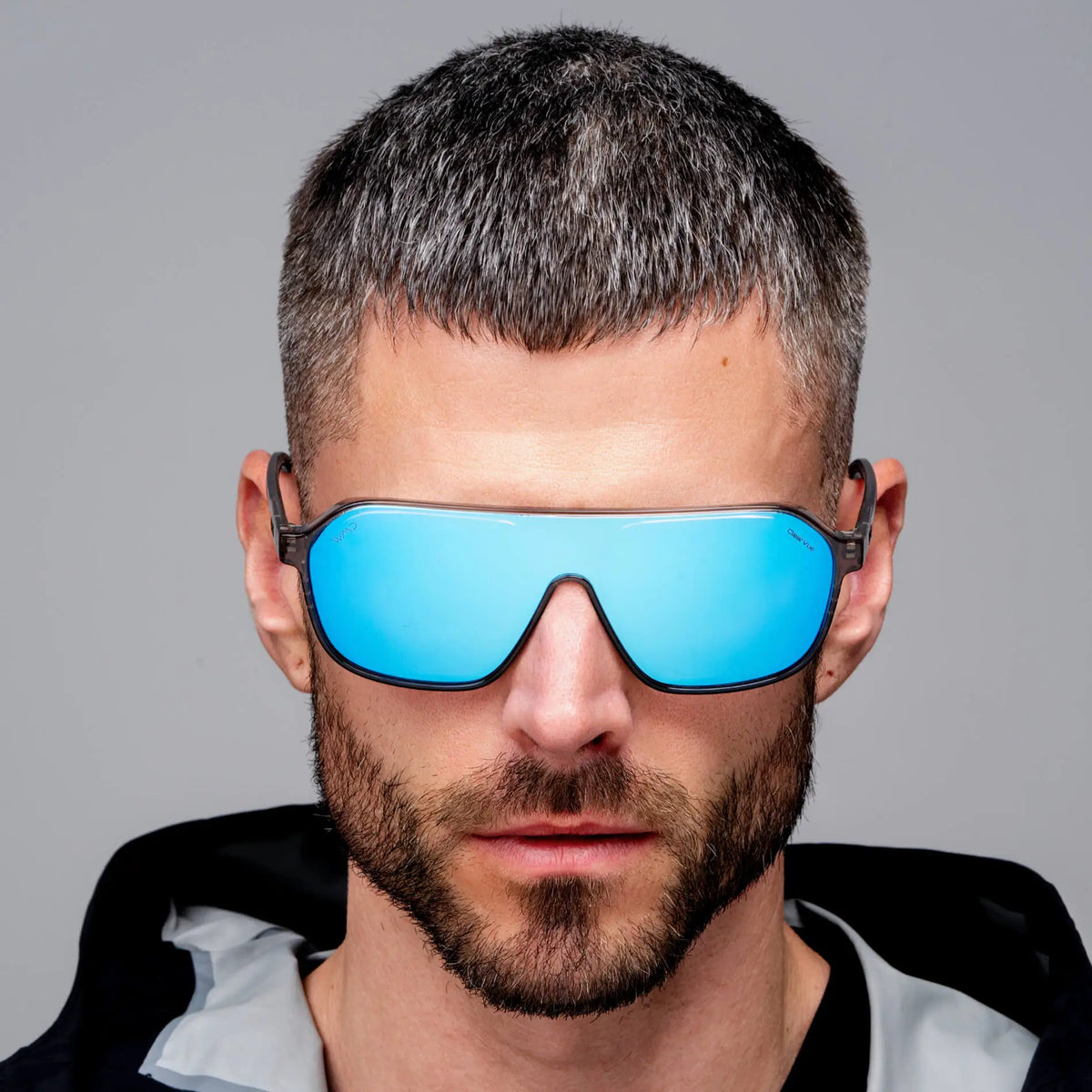 Ash Grey / Mirror Blue Lens