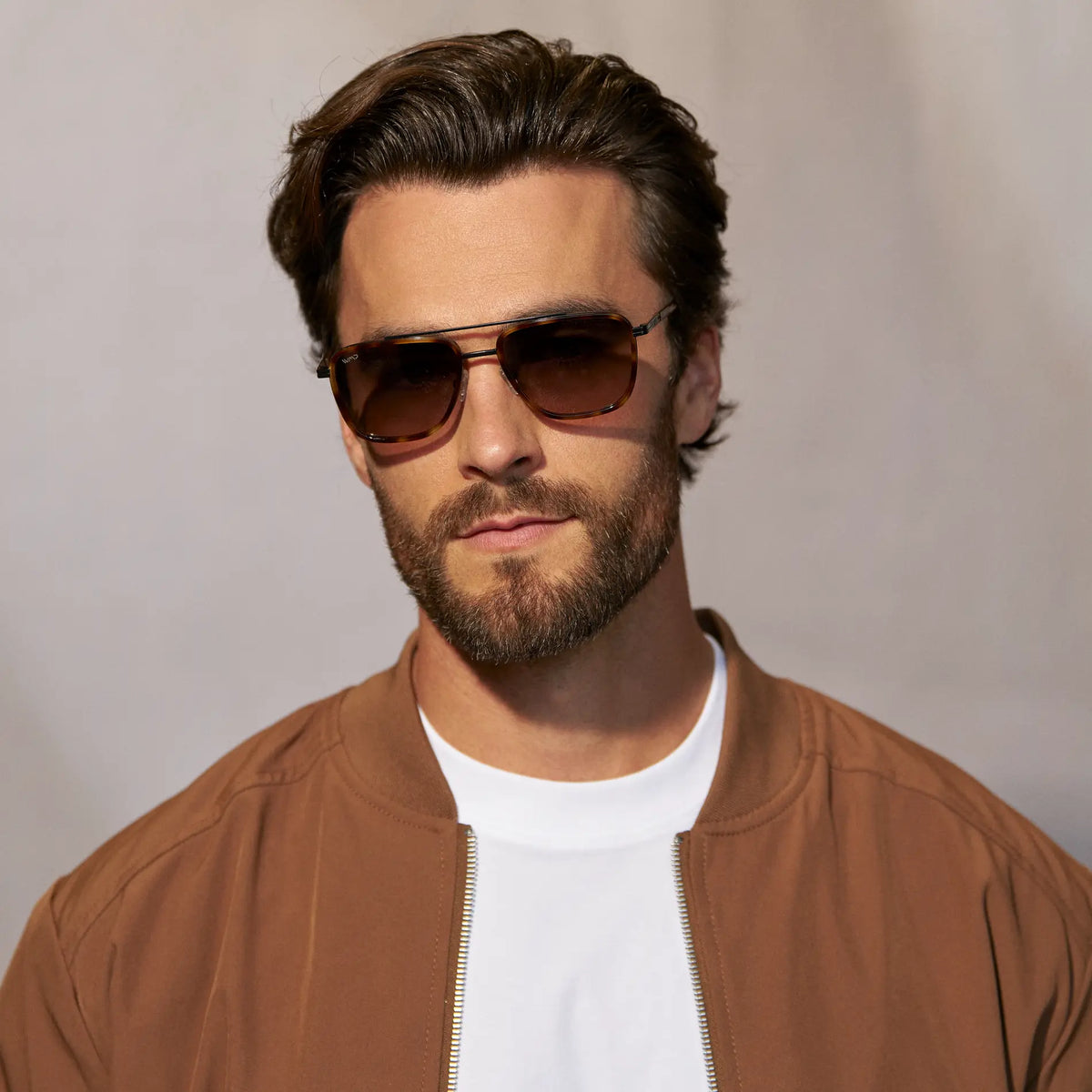 Brown Tortoise / Grey Brown Gradient Lens