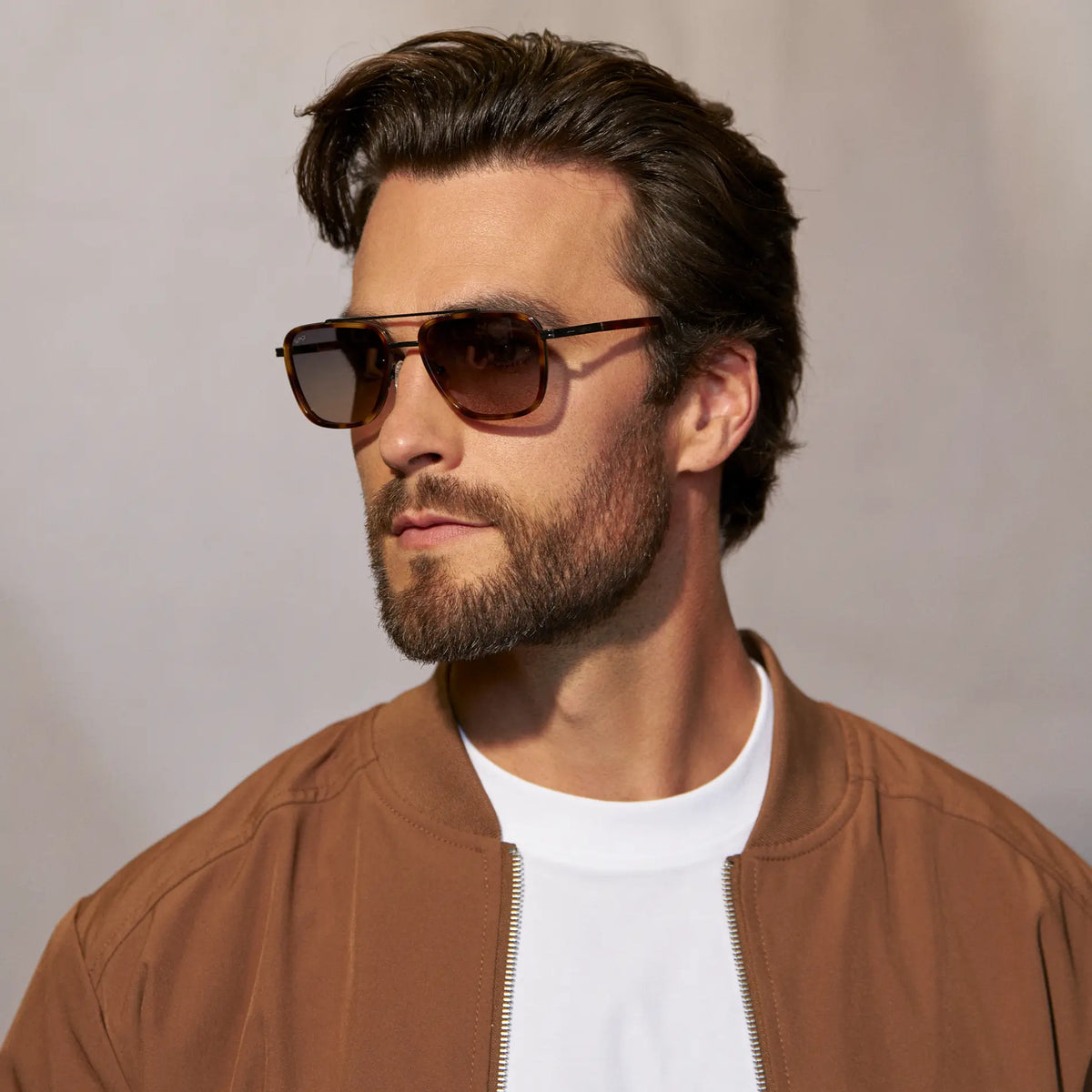 Brown Tortoise / Grey Brown Gradient Lens